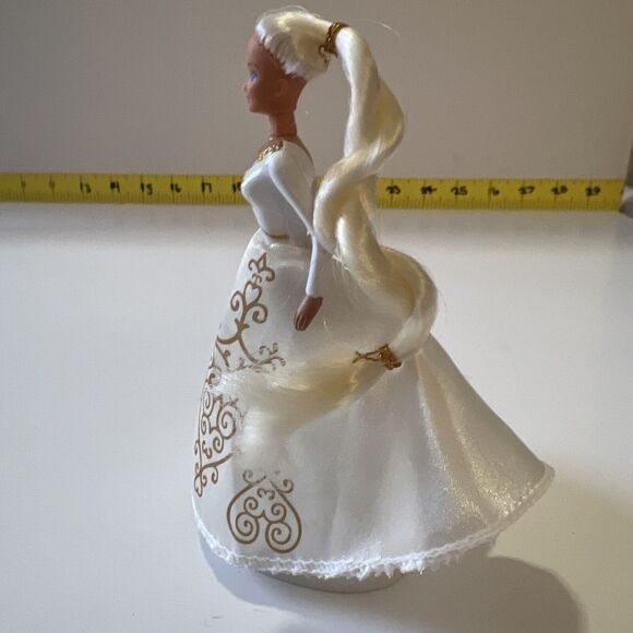 RARE Barbie Holiday Wedding Gold Vintage Original Mattel Barbie Happy Meal Toy - Picture 2 of 5
